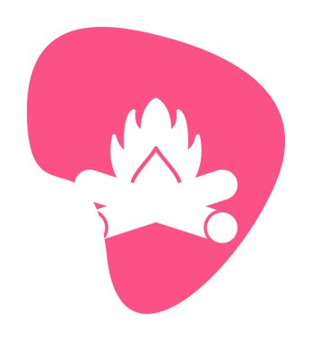 Kamp ateşi renk çizgisi simgesi