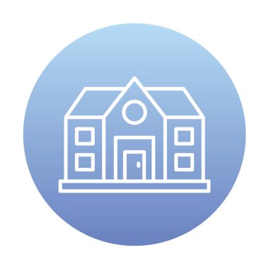 ev düz simgesi, vektör illüstrasyonu 