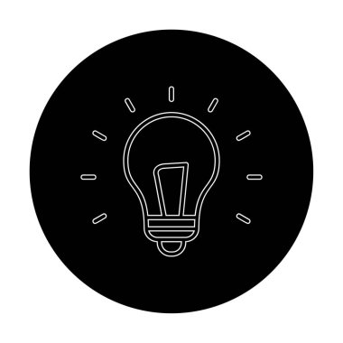 Fikir ampulü simgesi, vektör illüstrasyon tasarımı