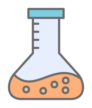 Matara ikonu. Laboratuvar ekipmanları. vektör illüstrasyonu.                     