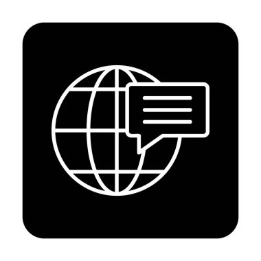 Dünya İletişim vektör simgesi modern illüstrasyon             