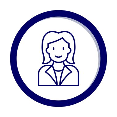 kadın avatar simgesi, vektör illüstrasyonu 