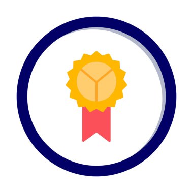 Rozet. Web simgesi basit illüstrasyon              