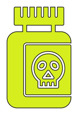 Zehir. Web simgesi basit illüstrasyon 