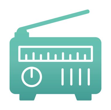 radyo simgesi web basit illüstrasyon