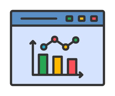 çubuk çizelgesi vektör illüstrasyonu