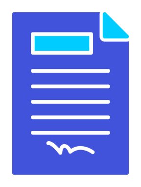 contract icon, vector illustration simple design