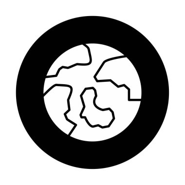 earth icon, vector illustration simple design