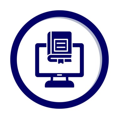 çevrimiçi kütüphane rengi vektör illüstrasyonu                        