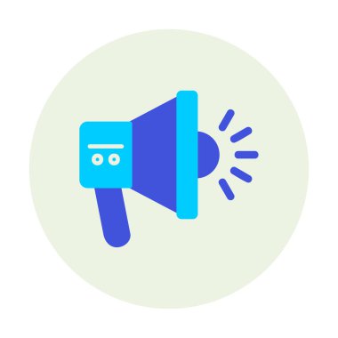 megafon simgesi vektörü web ve mobil tasarımınız için beyaz arkaplanda izole edilmiş, megafon logosu konsepti 