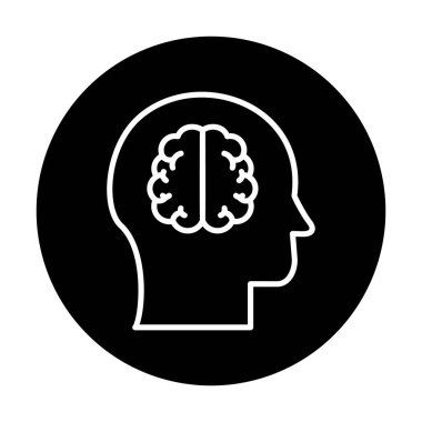 Moda Biçimli Beyin Simgesi İzole Arkaplan