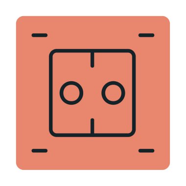 Modern Elektrik Soket simgesinin vektör illüstrasyonu       