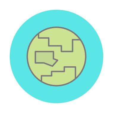 earth icon, vector illustration simple design