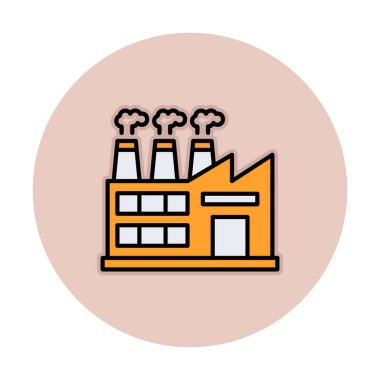 Factory icon, vector illustration simple design