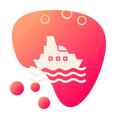 Gemi simgesi, vektör illüstrasyonu