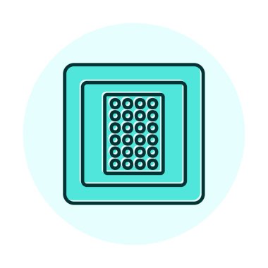 Nikotin Yaması ikon vektör illüstrasyon tasarımı