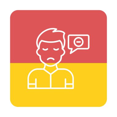 Negatif Düşünce konsepti ikon vektör çizimi