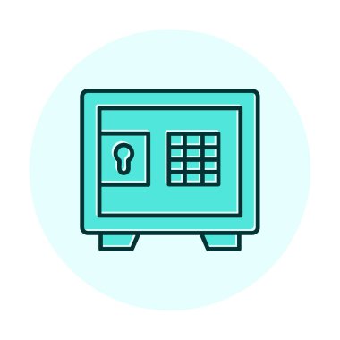 safe box icon, vector illustration 