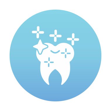 Basit Parlak Diş simgesi, vektör illüstrasyonu