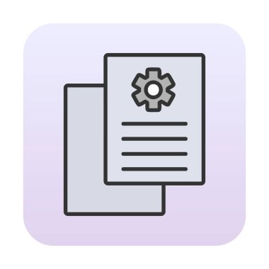 Çalışma Raporu. Web simgesi basit illüstrasyon