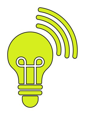 Akıllı ampul ikonu vektör illüstrasyonu 