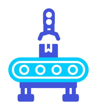 Modern Fabrika Makinesi ikon vektör çizimi  