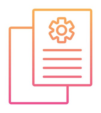 Çalışma Raporu. Web simgesi basit illüstrasyon