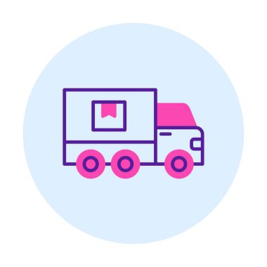 kamyon simgesi, vektör illüstrasyonu