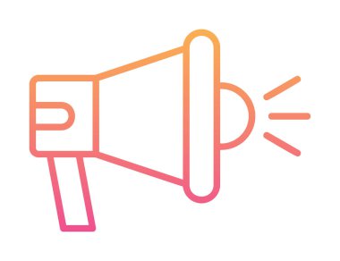 megafon simgesi vektörü web ve mobil tasarımınız için beyaz arkaplanda izole edilmiş, megafon logosu konsepti 