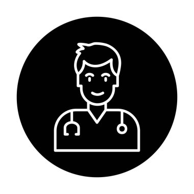 Doktor simgesinin vektör çizimi