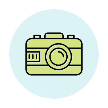 fotoğraf makinesi simgesi, vektör illüstrasyonu 