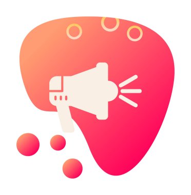 megafon simgesi vektörü web ve mobil tasarımınız için beyaz arkaplanda izole edilmiş, megafon logosu konsepti 