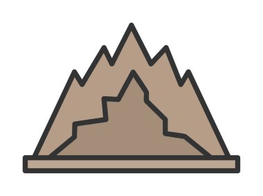 dağ ikonu vektör illüstrasyonu 