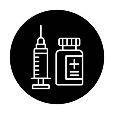 Aşılama web simgesi, vektör illüstrasyonu