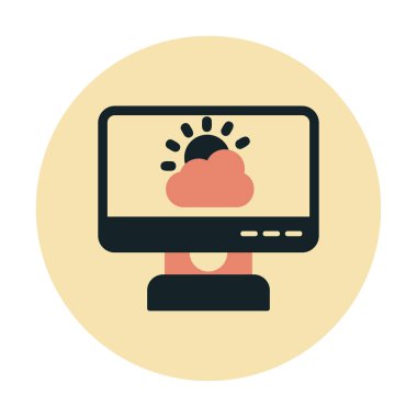 Hava Durumu Haber simgesi, vektör illüstrasyonu 