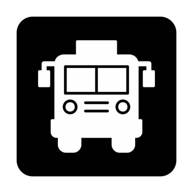bus simgesi, vektör illüstrasyonu