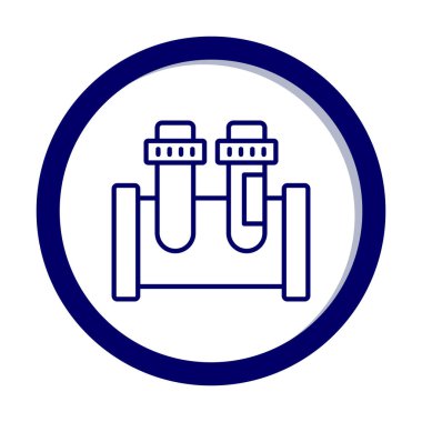 test tüpleri vektör düz renk simgesi 