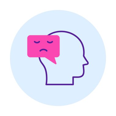 Negatif Düşünce konsepti ikon vektör çizimi