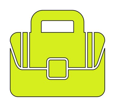 Çanta. Web simgesi basit illüstrasyon