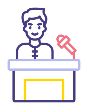 Basın Konferansı vektör illüstrasyonu