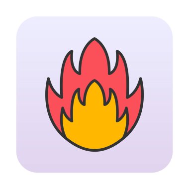 Ateş simgesi tasarımının vektör illüstrasyonu