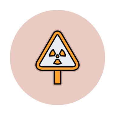 Radyasyon işareti. Web simgesi basit tasarım