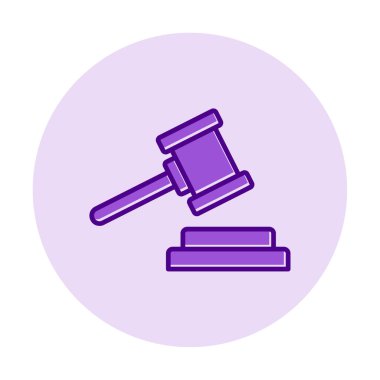 Adalet hukuku simgesi vektör illüstrasyonu