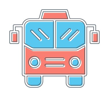 bus simgesi, vektör illüstrasyonu