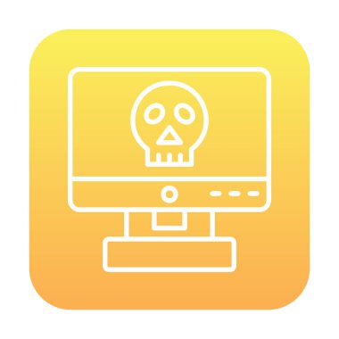 Bilgisayar korsanlığı simgesi, basit bir stil. vektör