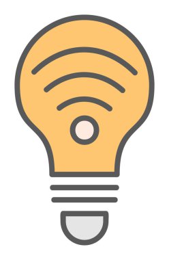 Ampul Ağı simgesi basit bir çizim. Akıllı Ampul                                                     