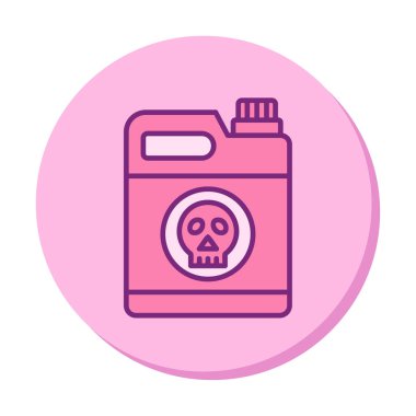 zehirli atık kutusu simgesi moda tasarım tarzında