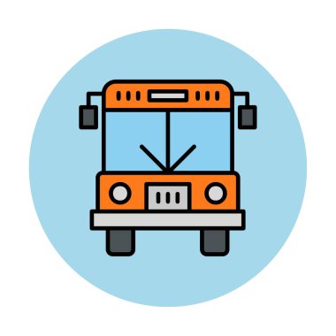 bus simgesi, vektör illüstrasyonu