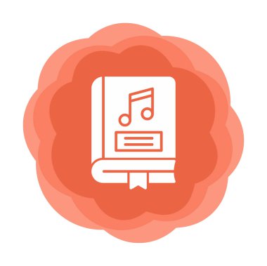 müzik kitabı simgesi, vektör illüstrasyonu 