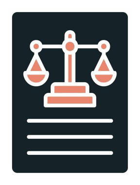 düz kanun simgesi vektör illüstrasyonu